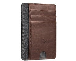 Fintie Flat Wallet, Faux Leather RFID Protection, Wallet, Card Holder with ID Window and Quick Access for Men and Women,
