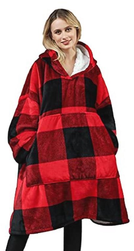 Oversized Hoodie Deken - Warme Sherpa Fleece - Unisex & Dubbelzijdig - Perfect voor Winter main image 1