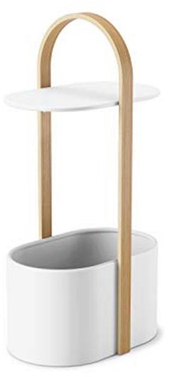 Design side table wit/natuurlijk