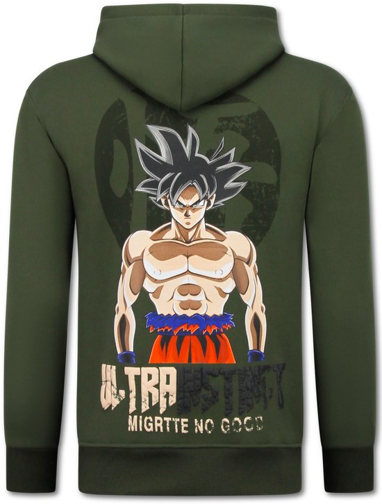 Sweat à Capuche Surdimensionné Homme - Sweat Homme GOKU Ultra Print - Sweat Épais Tissé Homme - 5562 - Vert