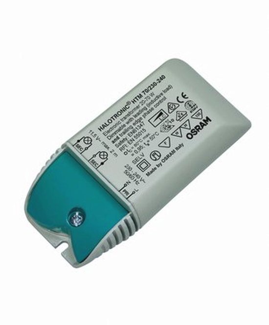 Foto: Elektronische transformator 70va voor led en halogeenlampen 12v 20 tot 70 watt