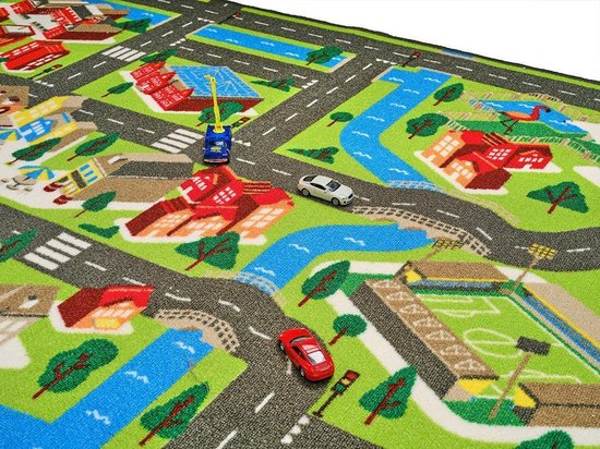 Jouw Moderne Speelkleed - Verkeerskleed - Speeltapijt - Autokleed - 180x130cm — afbeelding 3
