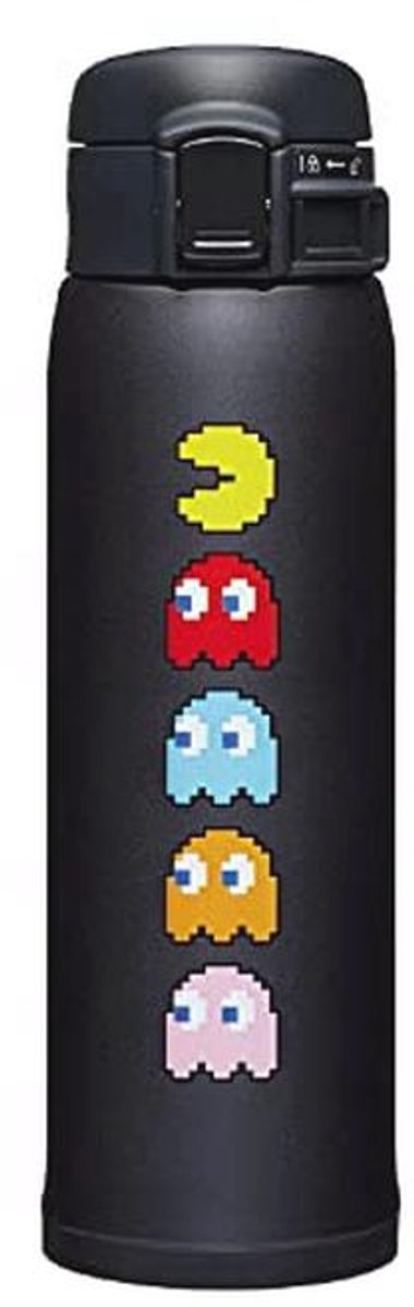 Roestvrijstalen mok met vacuümisolatie - 16 oz, PAC-MAN zwart