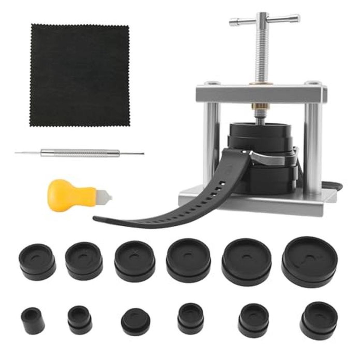 Horlogepers en Gereedschapsset voor Horlogereparatie met 12 Matrijzen