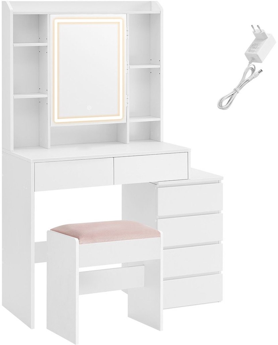 Kaptafel – Modern – Met LED-verlichting – Wolkenwit