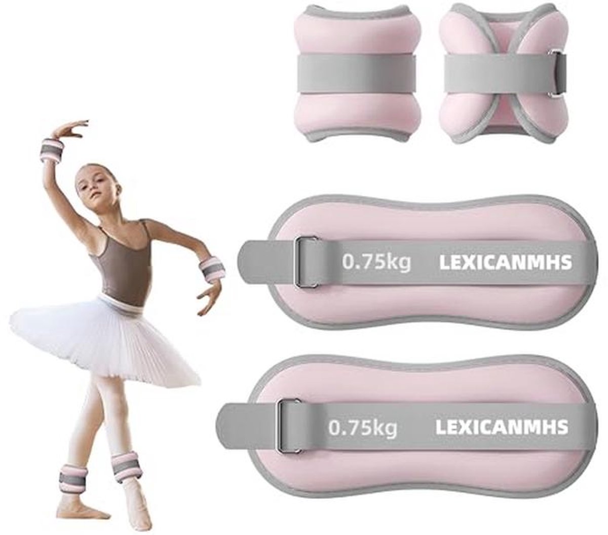 Gewichtsmanchetten voor Lichaamsbeweging - 2 Stuks Enkelgewichten Set voor Dansen, Joggen en Fitness