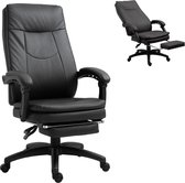 Chaise de bureau - Chaise de bureau ergonomique - Chaise de jeu - Chaise de Gaming - Avec repose-pieds - Jusqu'à 150 Kg - Zwart