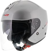 LS2 OF552 Freeway - jethelm motorhelm - glans zilver S