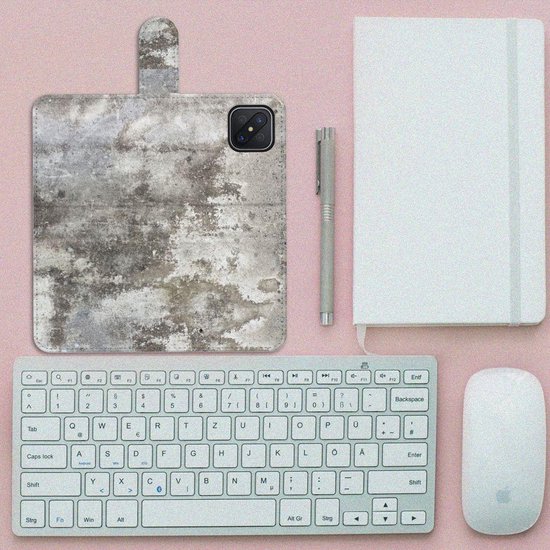 Case Cover pour OPPO Reno4 Z Portefeuille Béton