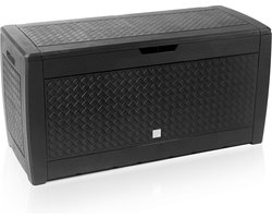 Opbergbox 310L UV-Bestendig Weerbestendig Tuinbox Vlechtwerk Antraciet