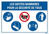 Pickup panneau Les gestes Barrieres pour la sécurité de tous -