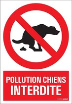 Pickup bord panneau 23x33 cm Combi - Polution chiens interdite