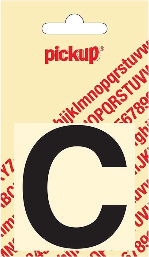 Pickup plakletter Helvetica 60 mm - zwart C