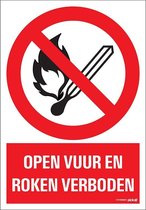 Pickup bord 23x33 cm Combinatie - Open vuur en roken verboden