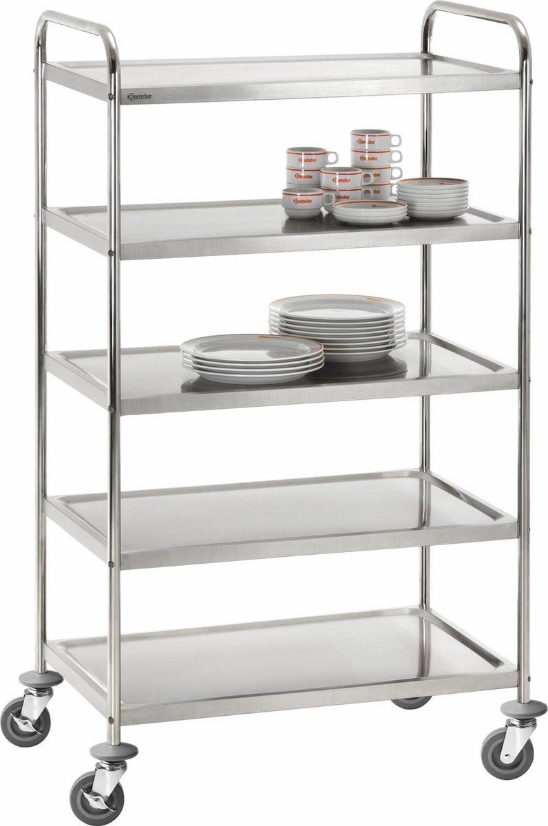 Transportwagen - 5 bladen - 920x600x(h)1540mm - 150Kg