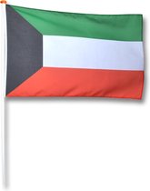 Vlag Koeweit 150x225 cm.