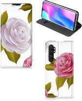 Telefoon Hoesje Cadeau voor haar Xiaomi Mi Note 10 Lite Wallet Flip Case Roses