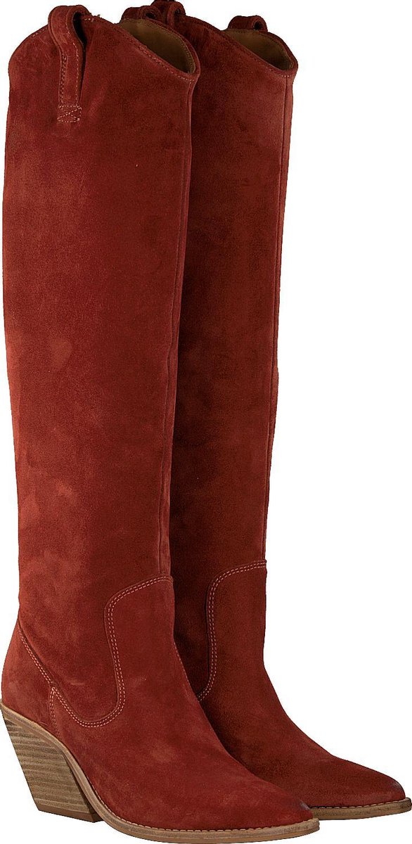 Bronx Low-kole Dames Laarzen - Rood - Maat 39 | bol.com