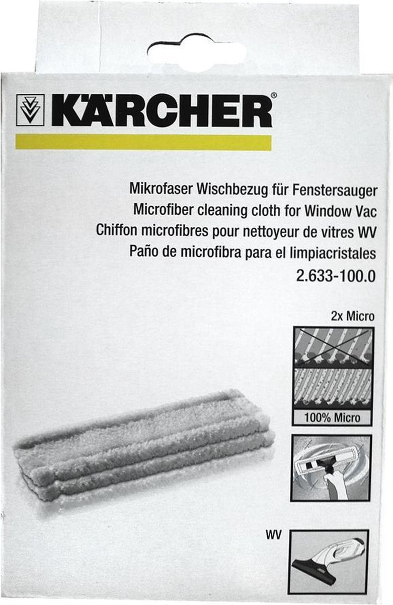 Kärcher Microvezel Vervangdoek Window Vac WV1 - 2 stuks