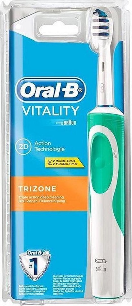 Oral-B Vitality TriZone - Elektrische Tandenborstel - Blauw, wit | bol.com