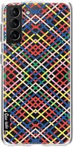 Casetastic Samsung Galaxy S21 Plus 4G/5G Hoesje - Softcover Hoesje met Design - Weave Pattern Print