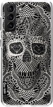 Casetastic Samsung Galaxy S21 Plus 4G/5G Hoesje - Softcover Hoesje met Design - Lace Skull Print