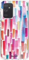 Casetastic Samsung Galaxy A52 (2021) 5G / Galaxy A52 (2021) 4G Hoesje - Softcover Hoesje met Design - Colorful Strokes Print