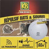 KB Home Defense Ratten- en Muizenverjager - Ongedierte verjager met ultrasone - 60m2 bereik - Diervriendelijk