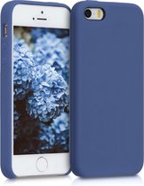 kwmobile telefoonhoesje voor Apple iPhone SE (1.Gen 2016) / 5 / 5S - Hoesje met siliconen coating - Smartphone case in korenbloemenblauw