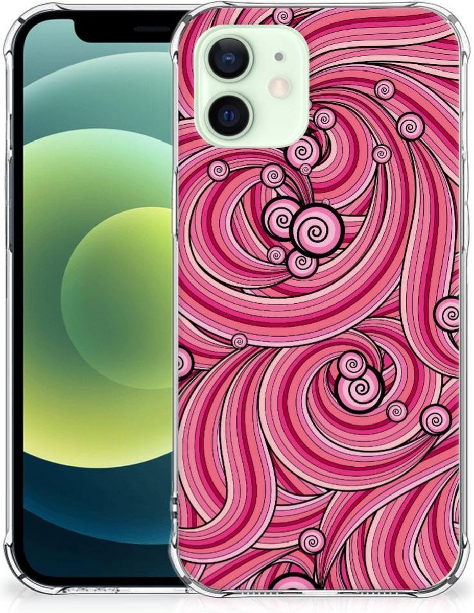 iPhone 12 Mini Back Cover Swirl Pink