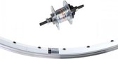 Kgs Achterwiel 28 Inch Rollerbrake Aluminium Zilver