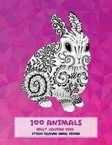 Adult Coloring Book Stress Relieving Animal Designs - 100 Animals