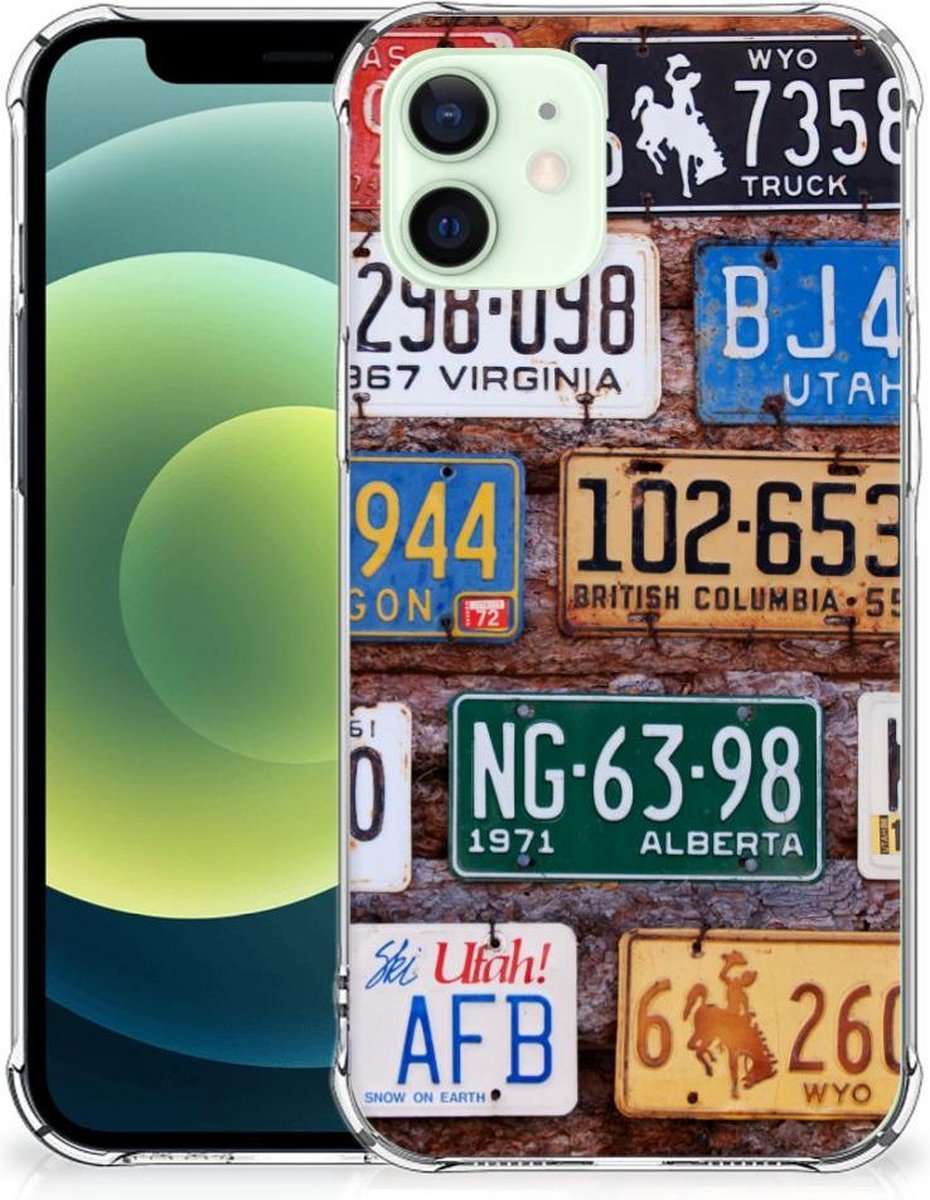 iPhone 12 Mini Anti-shock Hoesje met foto Kentekenplaten