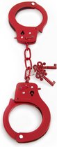 Metal Designer Handcuffs - Red - Bondage Toys - red - Discreet verpakt en bezorgd