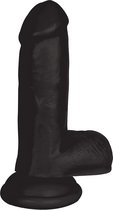 6 Inch Dong with Balls - Black - Realistic Dildos - black - Discreet verpakt en bezorgd