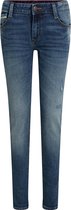 WE Fashion Jongens slim fit jeans met slijtagedetails