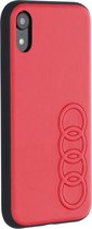iPhone XR Backcase hoesje - Audi - Effen Rood - Kunstleer