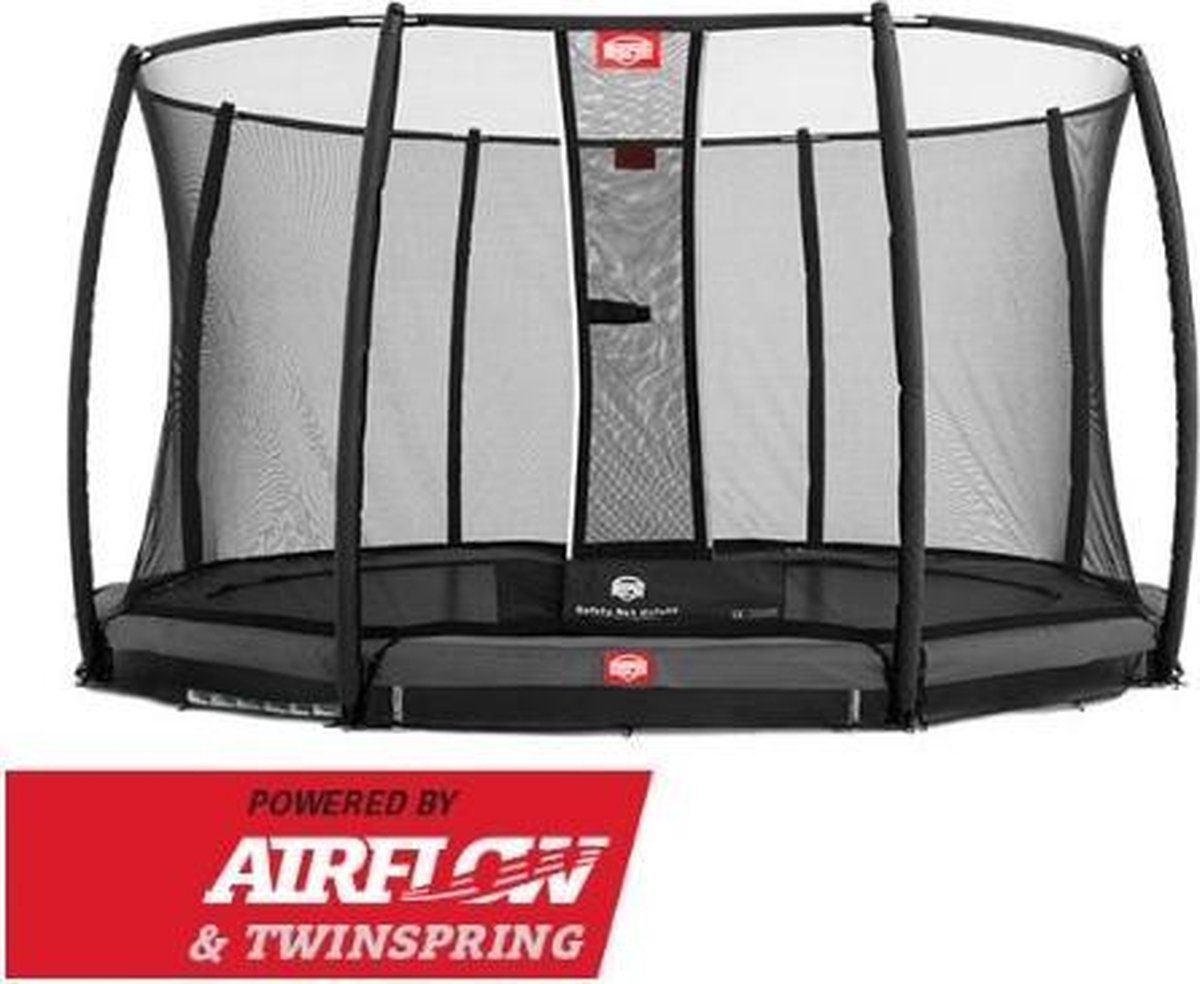 BERG Champion InGround Trampoline Grijs 330cm incl. veiligheidsnet deluxe