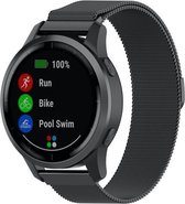 Milanees Smartwatch bandje - Geschikt voor  Garmin Vivoactive 4 Milanese band - 45mm - zwart - Horlogeband / Polsband / Armband