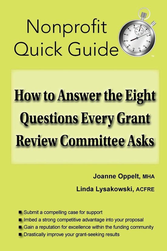 How to Answer the Eight Questions Every Grant Review Committ ... - cover