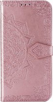 Mandala Booktype Xiaomi Mi 10 (Pro) hoesje - Rosé Goud