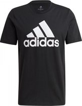 adidas Essentials Shirt Heren - sportshirts - zwart/wit - maat M