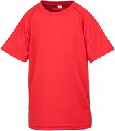Spiro Childrens Boys Performance Aircool T-Shirt (Rood)