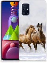 Smartphone hoesje Geschikt voor Samsung Galaxy M51 TPU Case Paarden