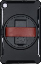 Tablet Hoes Geschikt voor Samsung Galaxy Tab S6 Lite (2022) / Tab S6 Lite - Defender Backcover met strap - Zwart