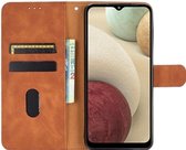 Samsung Galaxy A12 Hoesje Wallet Book Case Bruin