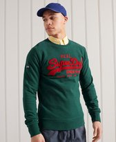 Superdry Heren Trui Chenille sweatshirt met ronde hals en Vintage Logo