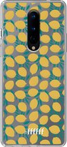 6F hoesje - geschikt voor OnePlus 8 -  Transparant TPU Case - Lemons #ffffff