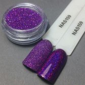 Nailart Sugar - Nagel glitter - Korneliya Nailart Decor Zand 159 Holografic Paars