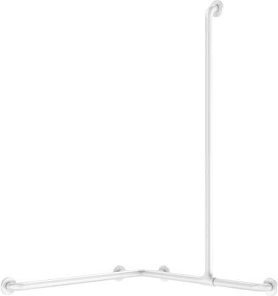 Poignée de douche + tige verticale réglable Ø32 Nylon blanc